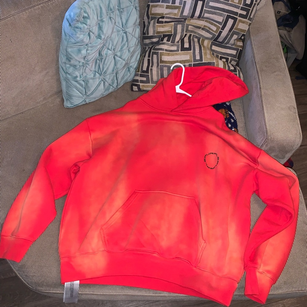 Purple brand hoodie red/orange